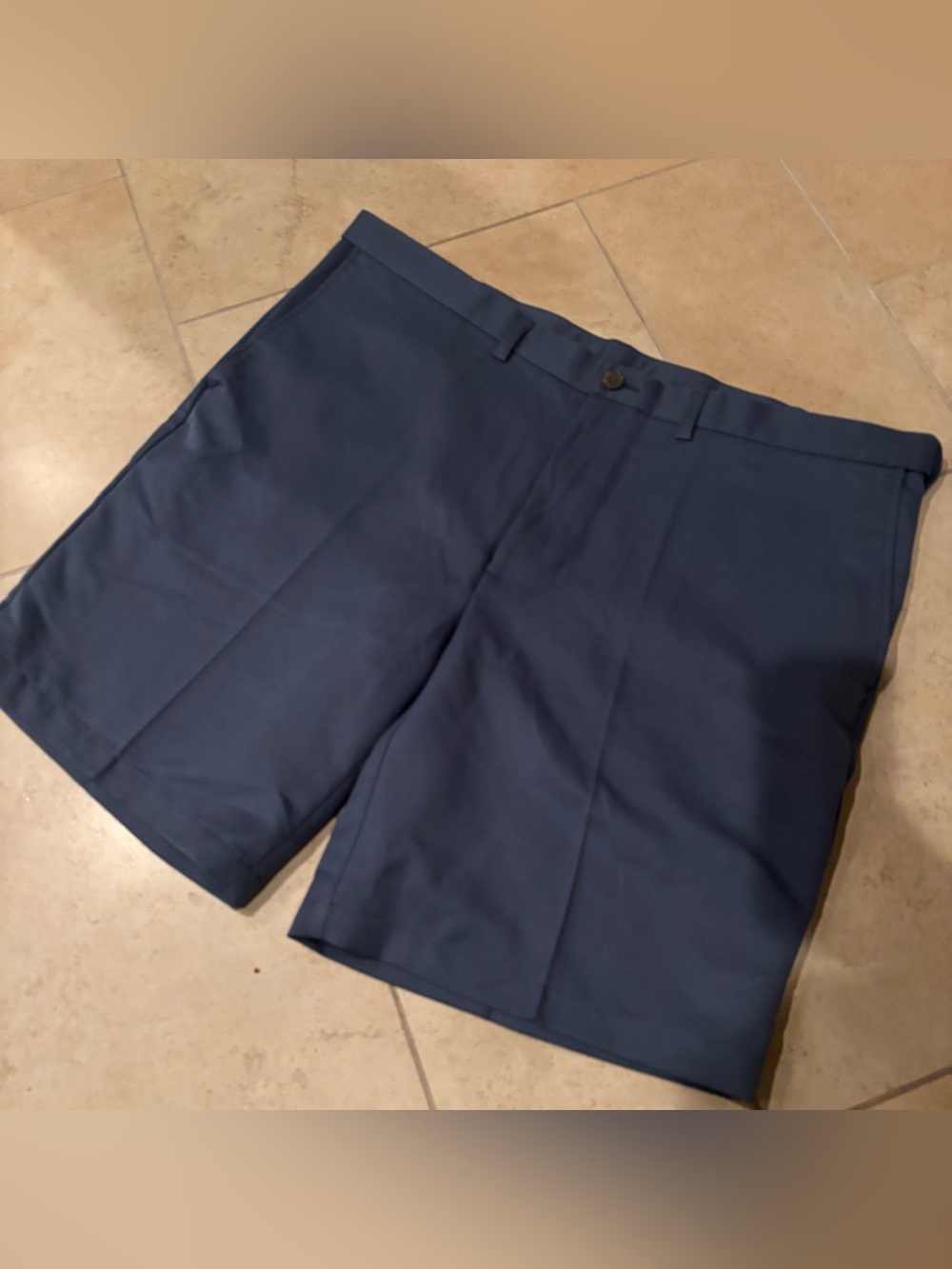 Haggar Men's Navy Flat-Front Tailored Shorts Size 44 XL  New